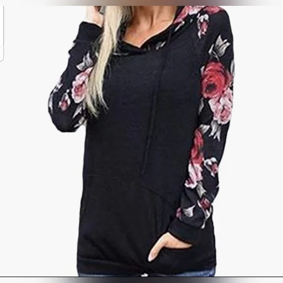 Floral Sleeved Hoodie - Picture 3 of 8